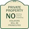 Signmission Designer Series-No Soliciting Loitering Trespassing. Violators Will Be Prosecu, 18" H, TG-1818-9946 A-DES-TG-1818-9946 - alternate 1
